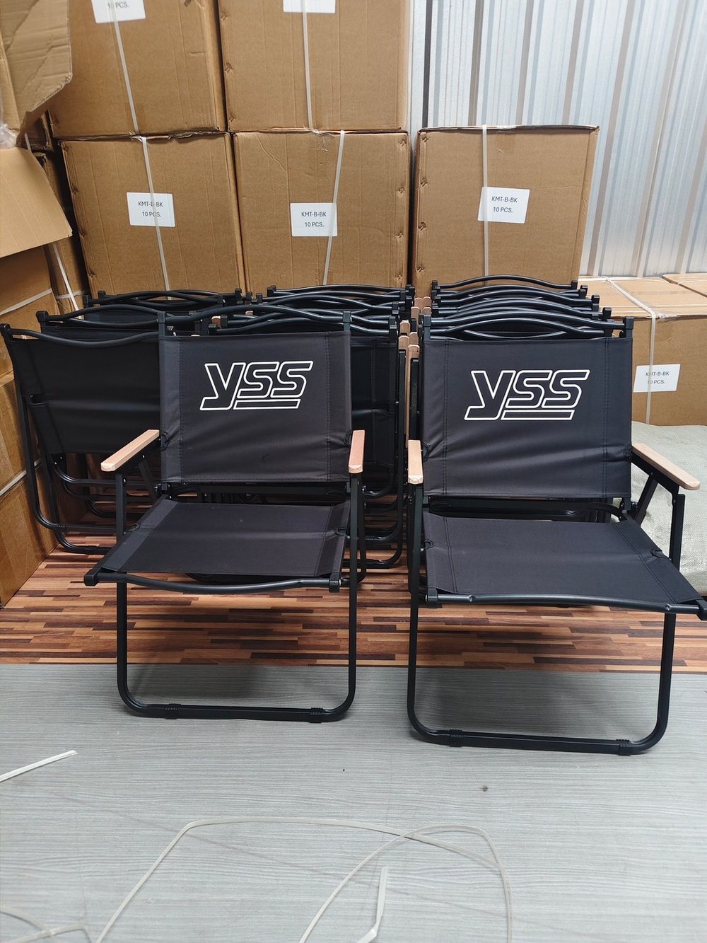 เก้าอี้แคมป์ปิ้งสกรีนโลโก้ YSS ผลิตโดย AEW CAMPING